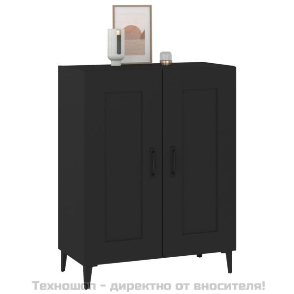 812142 Сайдборд, черен, 69,5x34x90 см, инженерно дърво