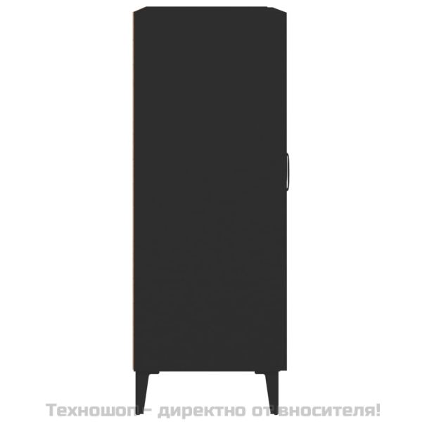 812142 Сайдборд, черен, 69,5x34x90 см, инженерно дърво