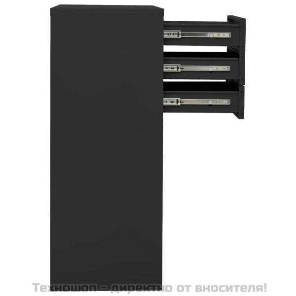 Офис шкаф с плантер, антрацит, 90x40x125 см, стомана