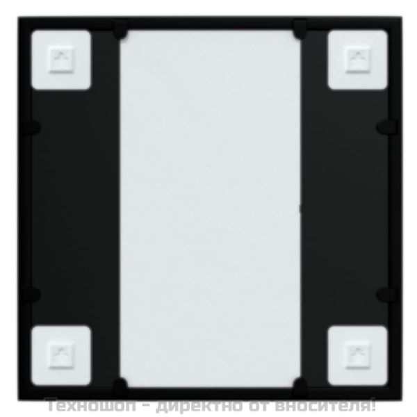 Огледало за стена, черно, 40х40 см, метал