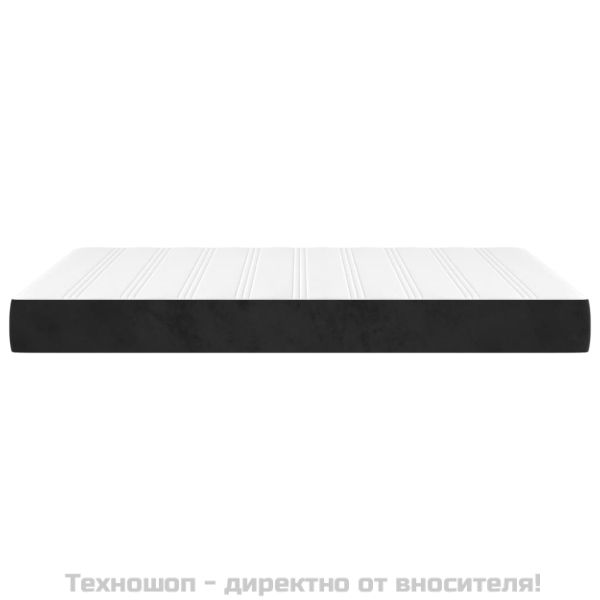 Матрак за легло с покет пружини черен 140x200x20 см кадифе