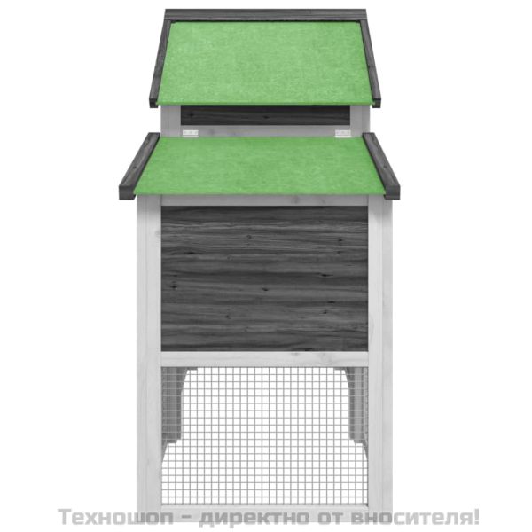 Кокошарник сив 186,5x58,5x113 см бор масив