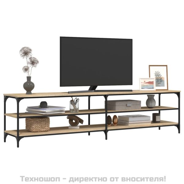 ТB шкаф, сонома дъб, 200x30x50 см, инженерно дърво и метал