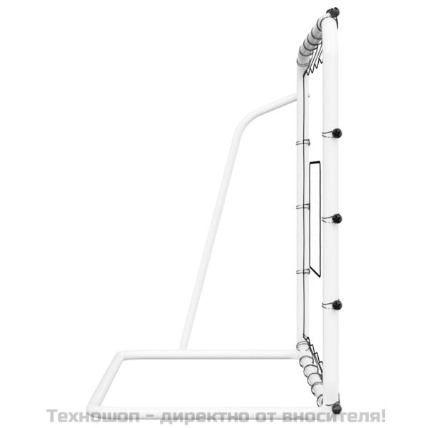 Рикошетна мрежа, бяло и черно, 184x61x123 см, стомана и PE