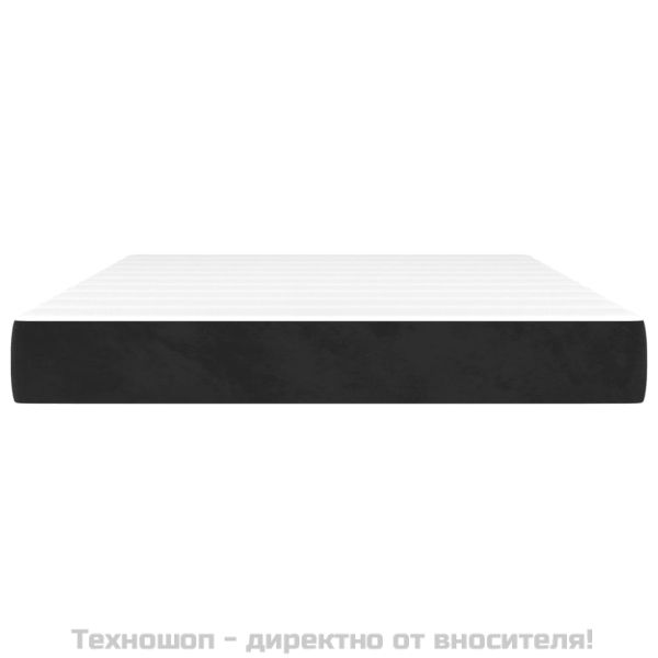 Матрак за легло с покет пружини черен 140x190x20 см кадифе