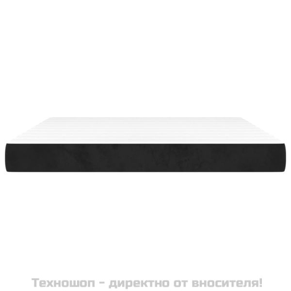 Матрак за легло с покет пружини черен 180x200x20 см кадифе