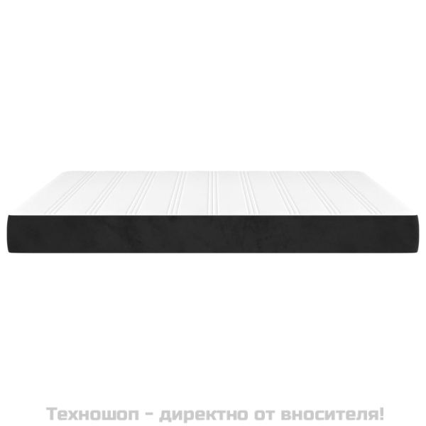 Матрак за легло с покет пружини черен 160x200x20 см кадифе