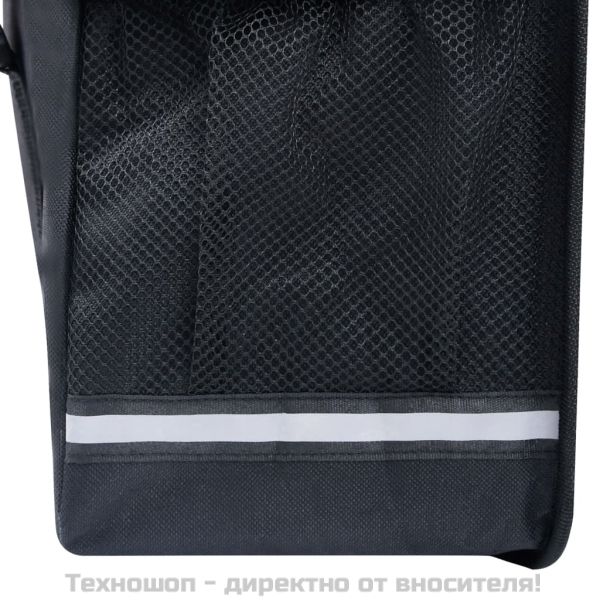 Двойна чанта за багажник за велосипеди водоустойчива 35 л черна