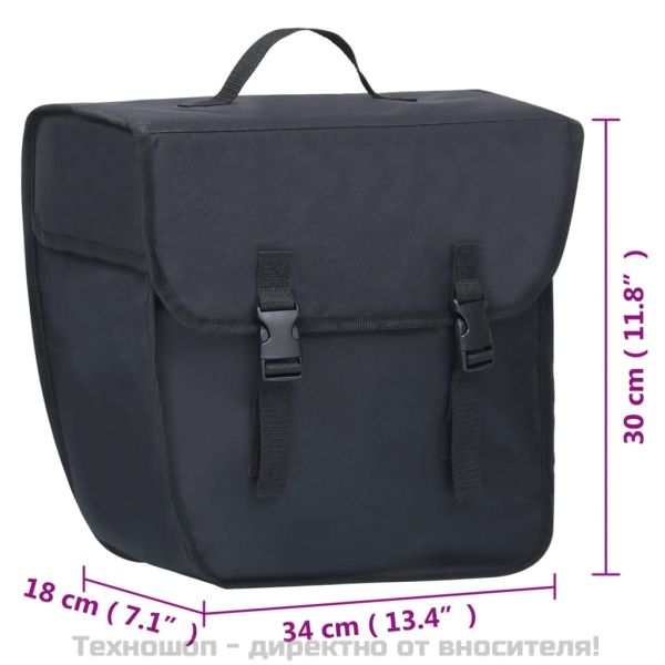 Единична чанта за багажник за велосипед водоустойчива 21л черна