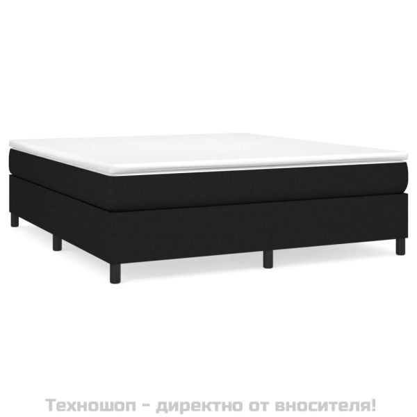 Боксспринг легло с матрак, черно, 160x200 см, плат