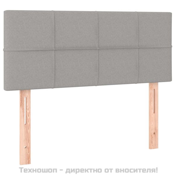 Боксспринг легло с матрак, светлосиво, 100x200 см, плат