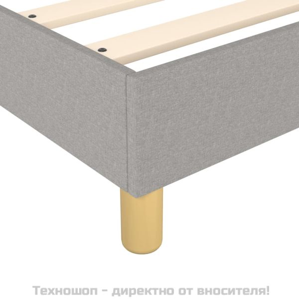 Боксспринг легло с матрак, светлосиво, 80x200 см, плат