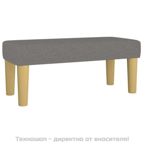 Боксспринг легло с матрак, тъмносиво, 100x200 см, плат