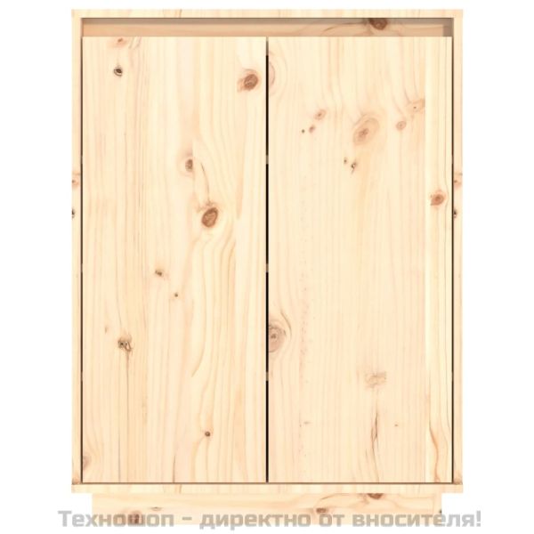 Шкаф за обувки, 60x35x80 см, бор масив