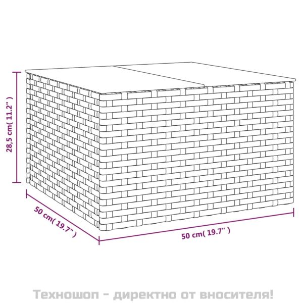 Градински лаундж комплект с възглавници 2 части сив полиратан