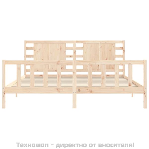 Рамка за легло без матрак 200x200 см масивна чамова дървесина