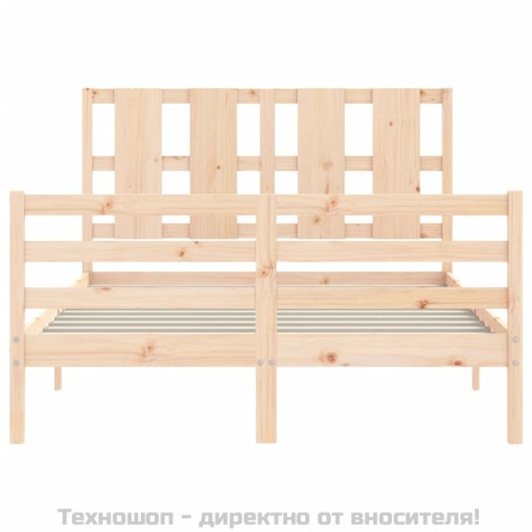 Рамка за легло с табла, 120х200 см, масивно дърво
