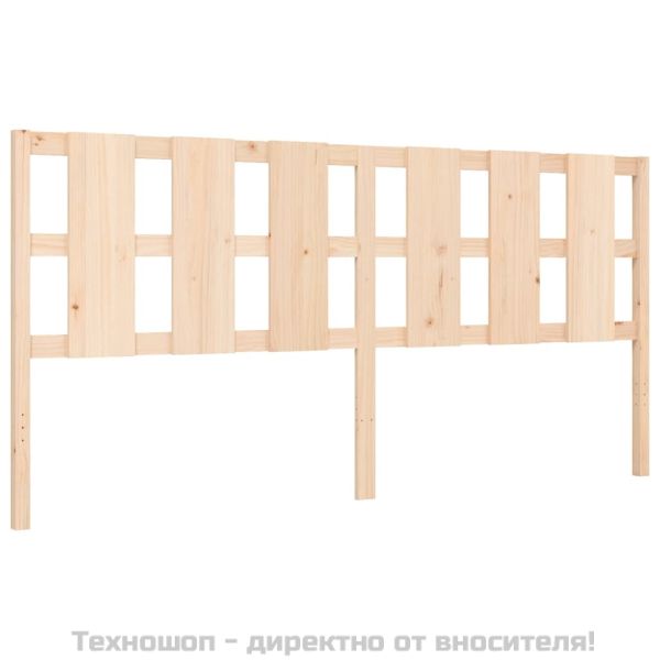 Рамка за легло с табла, 200x200 см, дърво масив