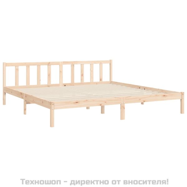 Рамка за легло без матрак 200x200 см масивна чамова дървесина