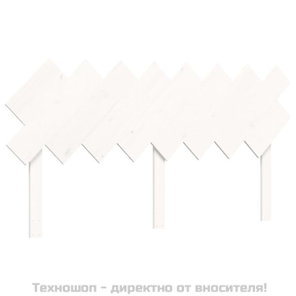 Рамка за легло с табла, бяла, 160х200 см, масивно дърво