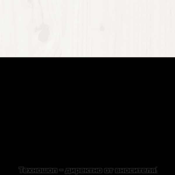 Рамка за легло с табла, бяла, 160х200 см, масивно дърво