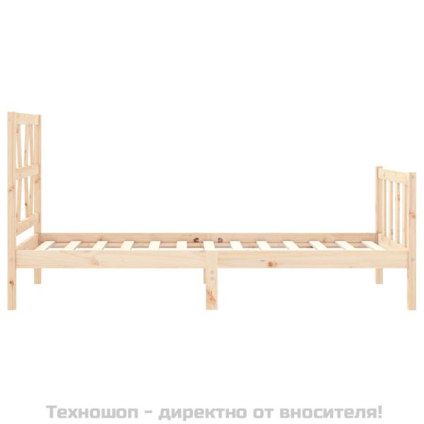 Рамка за легло с табла Single масивна дървесина