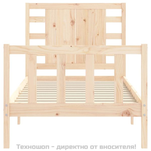 Рамка за легло с табла Single масивна дървесина