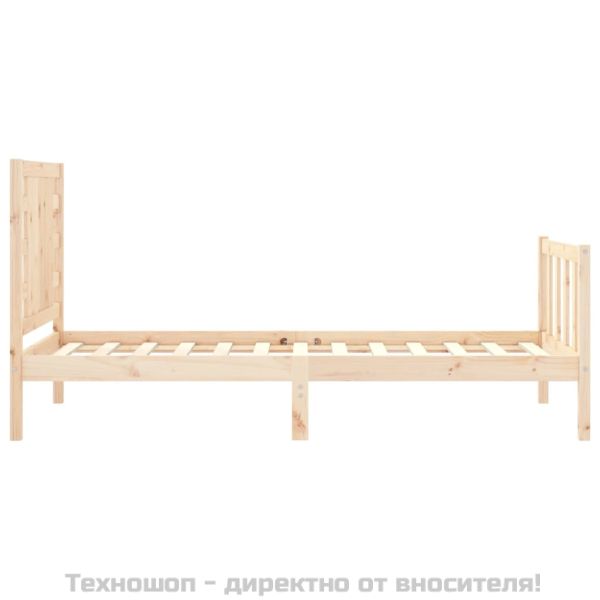 Рамка за легло с табла Single масивна дървесина