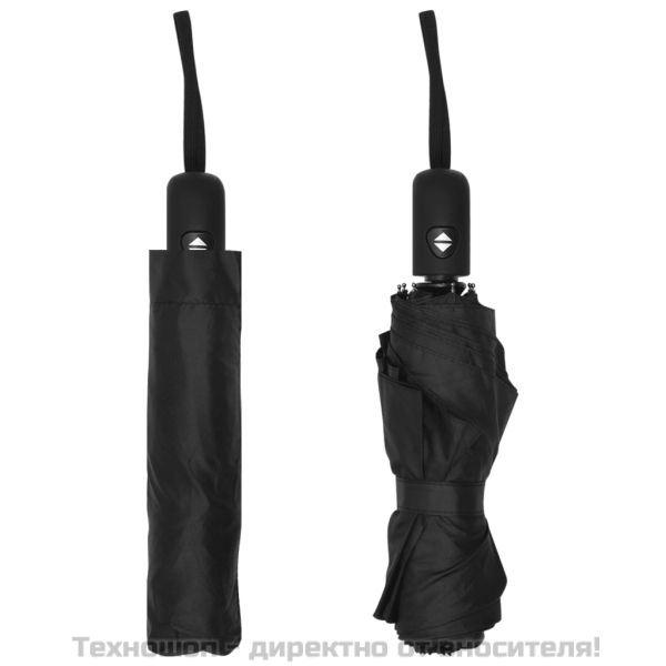 Автоматичен сгъваем чадър черен 95 см