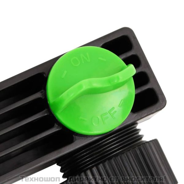 4-посочен адаптер за кран зелен и черен 19,5x6x11 см ABS и PP