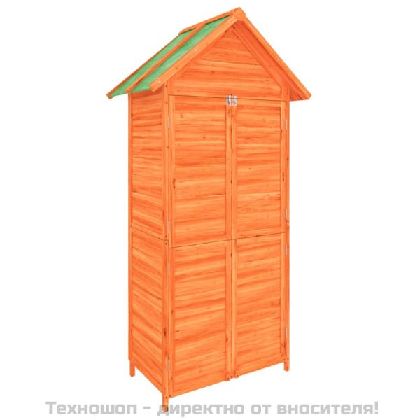 Градинска барака за инструменти кафява 89x52,5x175 см бор масив