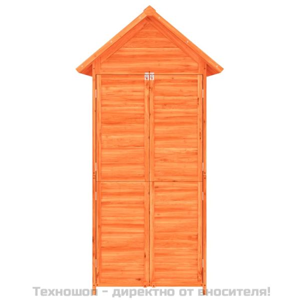 Градинска барака за инструменти кафява 89x52,5x175 см бор масив