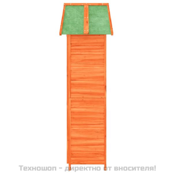 Градинска барака за инструменти кафява 89x52,5x175 см бор масив