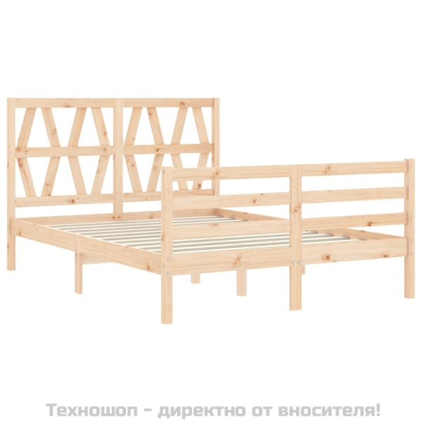 Рамка за легло с табла, 120х200 см, масивно дърво