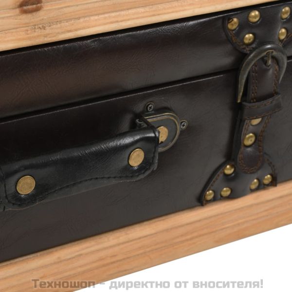 Маса за кафе, масивна ела, 115x55x50 см