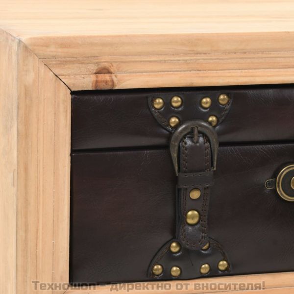 Маса за кафе, масивна ела, 115x55x50 см