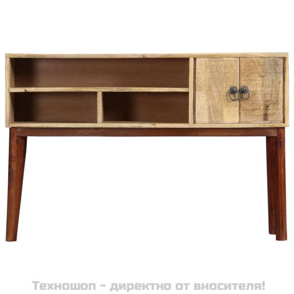 Конзолна маса, 115x30x76 cм, грубо мангово дърво масив