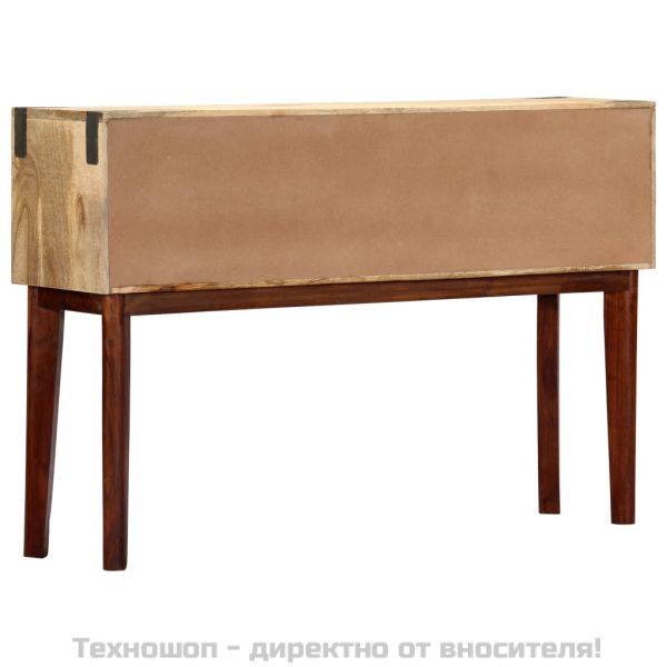Конзолна маса, 115x30x76 cм, грубо мангово дърво масив