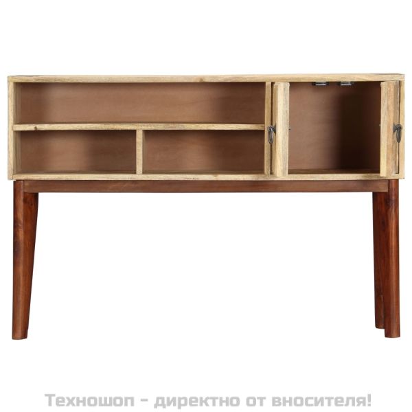 Конзолна маса, 115x30x76 cм, грубо мангово дърво масив