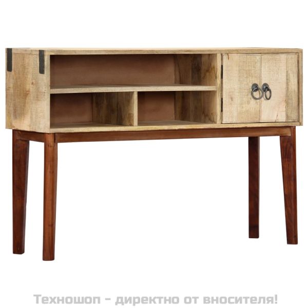 Конзолна маса, 115x30x76 cм, грубо мангово дърво масив