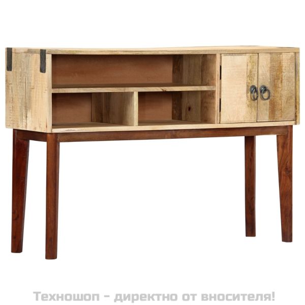 Конзолна маса, 115x30x76 cм, грубо мангово дърво масив
