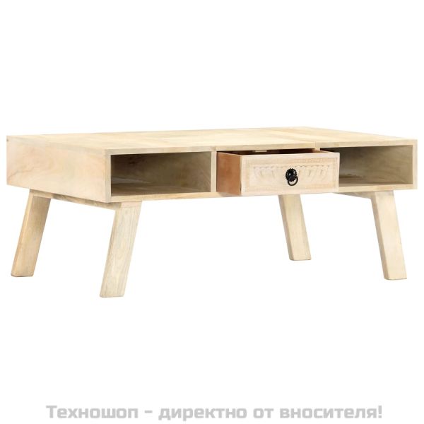 Маса за кафе, 100x60x40 см, мангово дърво масив