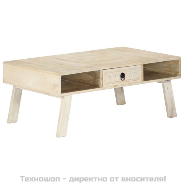 Маса за кафе, 100x60x40 см, мангово дърво масив