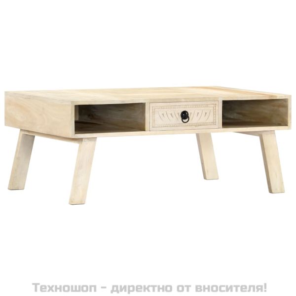 Маса за кафе, 100x60x40 см, мангово дърво масив