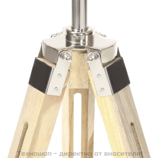 Подова лампа тринога, масивно мангово дърво, 140 см