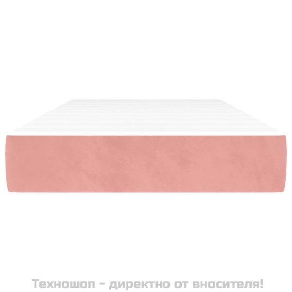 Матрак за легло с покет пружини розов 90x200x20 см кадифе