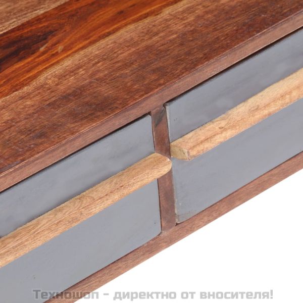 Кафе маса, сива, 110x50x40 см, масивно дърво