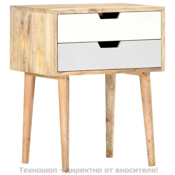 Нощно шкафче, 47x35x59 см, мангово дърво масив