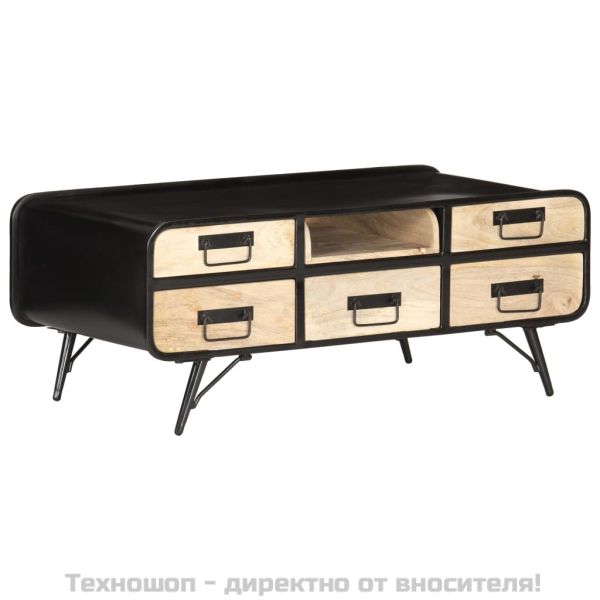 Маса за кафе, 100x50x40 см, мангово дърво масив