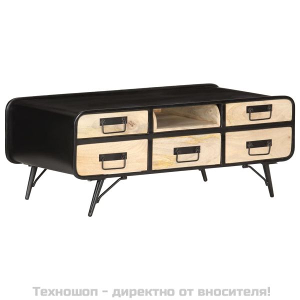 Маса за кафе, 100x50x40 см, мангово дърво масив